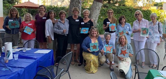 Starfish painting class at Mental Wellness Center 2019